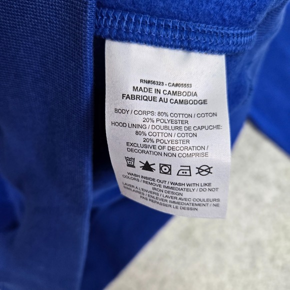 Nike Club fleece hoodie blue orange Chenille Futura Men M textured carpet logo - Picture 10 of 11